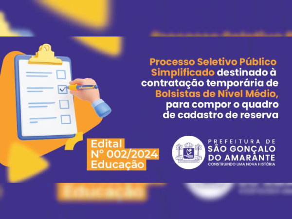 PROCESSO SELETIVO N.º 002/2024 - EDUCAÇÃO